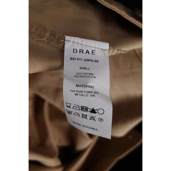 DRAE Cotton Patch Pocket Flared Trousers Size M Womens Beige $325 - Picture 12 of 14